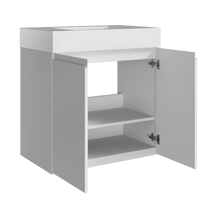 800mm White Freestanding Vanity Unit with Basin - Panama