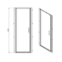 Brushed Brass 8mm Glass Square Hinged Shower Enclosure 800mm - Pavo