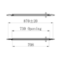 Black 8mm Glass Rectangular Hinged Shower Enclosure 900x800mm - Pavo
