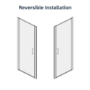 900mm Black 8mm Glass Square Hinged Shower Enclosure - Pavo