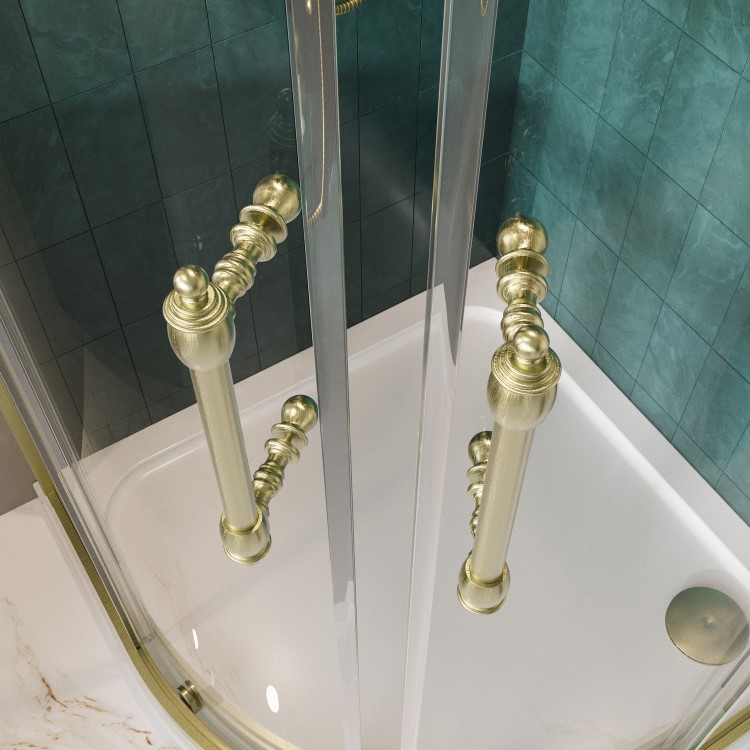 ALMOST PERFECT - Pavo Hinged Traditional Handle - Brushed Brass