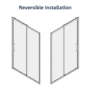 Grade A1 - Gunmetal Grey 8mm Glass Rectangular Sliding Shower Enclosure 1000x800mm - Pavo