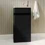 410mm Black Freestanding Cloakroom Vanity Unit with Basin - Pendle