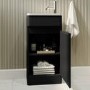 410mm Black Freestanding Cloakroom Vanity Unit with Basin - Pendle