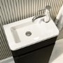 410mm Black Freestanding Cloakroom Vanity Unit with Basin - Pendle