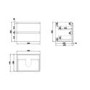 ONLY OPENED - 600mm Beige Wall Hung Vanity Unit with Basin - Pendle