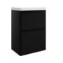600mm Black Freestanding Vanity Unit with Basin - Pendle