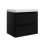600mm Black Wall Hung Vanity Unit with Basin - Pendle