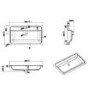 800mm Beige Wall Hung Vanity Unit with Basin - Pendle