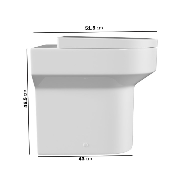 ALMOST PERFECT - Back to Wall Rimless Comfort Height Toilet with Soft Close Seat - Pendle