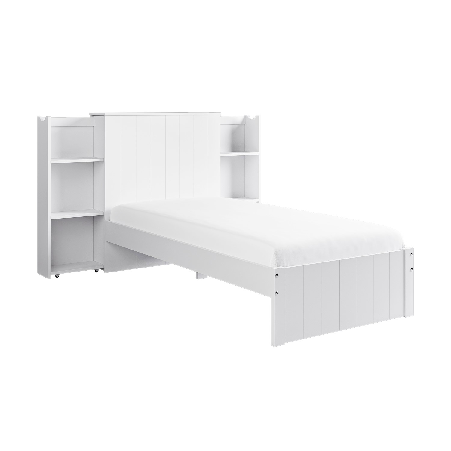 White single bed frame with storage hotsell