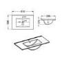 600mm Black Freestanding Vanity Unit with Basin - Perla
