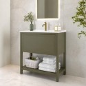BUN/PERLO800/98868 800mm Green Freestanding Vanity Unit with Basin - Perla