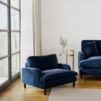 Navy Blue Velvet Kids Armchair - Payton