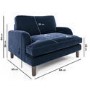Payton Blue Velvet Pet Sofa - Suitable for Dogs & Cats