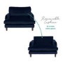 Payton Blue Velvet Pet Sofa - Suitable for Dogs & Cats