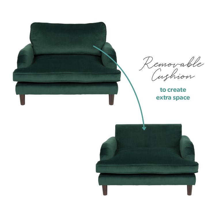 Payton Green Velvet Pet Sofa - Suitable for Dogs & Cats