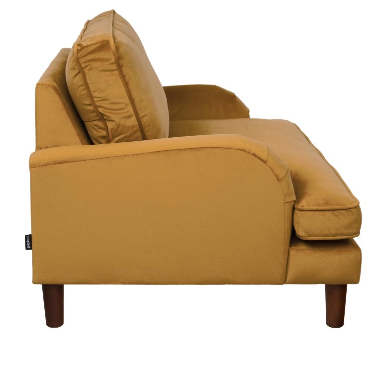 Payton Mustard Yellow Velvet Pet Sofa - Suitable for Dogs & Cats