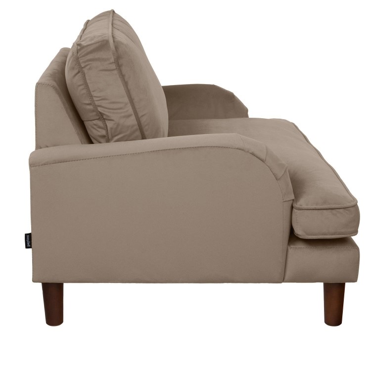 Beige Velvet Kids Armchair - Payton