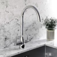 ALMOST PERFECT - Enza Tamara Dual Lever Monobloc Mixer Kitchen Tap- Chrome