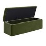 Olive Green Chesterfield Velvet Ottoman Storage Blanket Box - Pippa