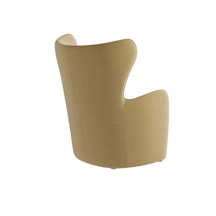 Yellow Chenille Highback Armchair - Paloma