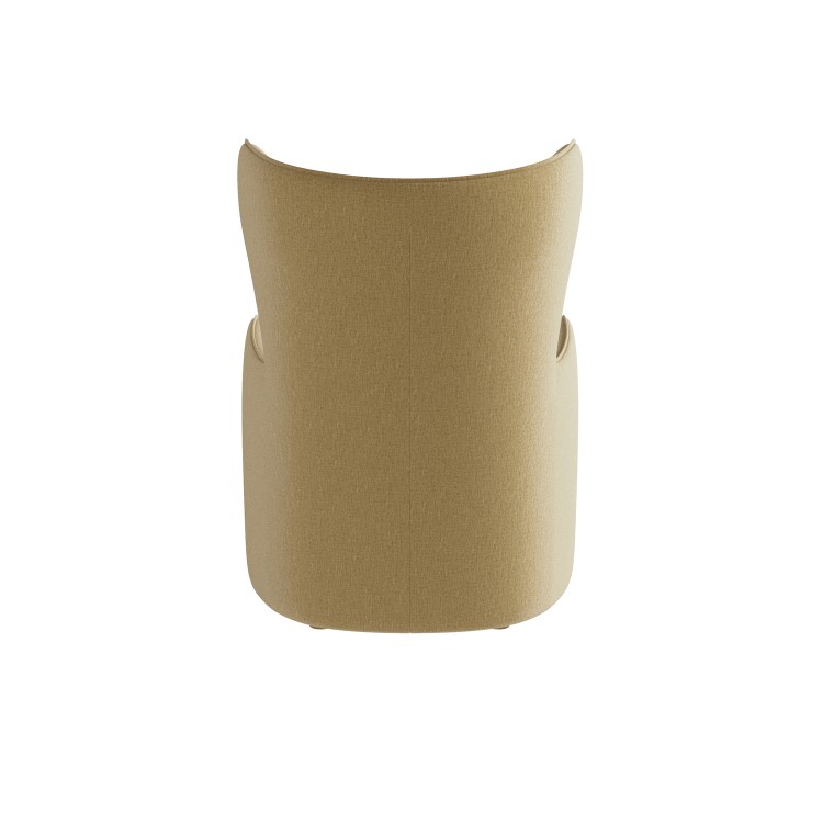 Yellow Chenille Highback Armchair - Paloma