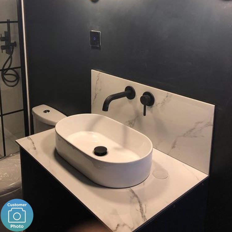 GRADE A1 - Round White Countertop Basin - Tennessee Range