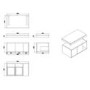 GRADE A1 - 800mm Wood Effect Wall Hung Countertop Vanity Shelves - Porto