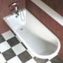 Burgundy Freestanding Single Ended Bath with Chrome Feet 1670 x 740mm - Park Royal