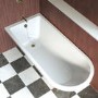 Burgundy Freestanding Single Ended Bath with Brass Feet 1670 x 740mm - Park Royal