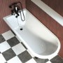 Burgundy Freestanding Single Ended Bath with Black Feet 1670 x 740mm - Park Royal