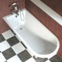 Burgundy Freestanding Single Ended Bath with White Feet 1670 x 740mm - Park Royal