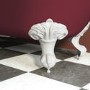 Burgundy Freestanding Single Ended Bath with White Feet 1670 x 740mm - Park Royal