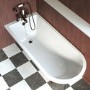 Burgundy Freestanding Single Ended Bath with Bronze Feet 1670 x 740mm - Park Royal