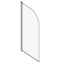 Burgundy Freestanding Single Ended Shower Bath with Chrome Screen & White Feet 1670 x 740mm - Park Royal