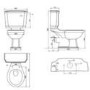 Traditional Close Coupled Toilet with Wooden Soft Close Seat & Chrome Fittings - Park Royal