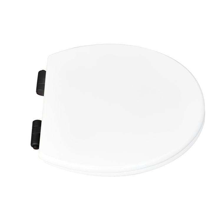 Close Coupled Traditional Low Level Short Projection Toilet with Wooden Soft Close Seat & Black Fittings - Park Royal