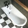 Dark Green Freestanding Single Ended Bath with Black Feet 1670 x 740mm - Park Royal