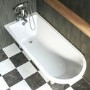 Dark Green Freestanding Single Ended Bath with White Feet 1670 x 740mm - Park Royal