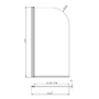 Dark Green Freestanding Single Ended Shower Bath with Brushed Brass Screen & Feet 1670 x 740mm - Park Royal