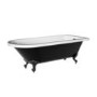 ONLY OPENED - Black Freestanding Single Ended Bath with Black Feet 1670 x 740mm - Park Royal