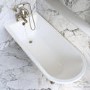 Black Freestanding Single Ended Bath with Brass Feet 1670 x 740mm - Park Royal