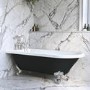 Black Freestanding Single Ended Bath with Chrome Feet 1670 x 740mm - Park Royal