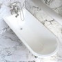 Black Freestanding Single Ended Bath with Chrome Feet 1670 x 740mm - Park Royal