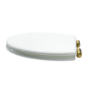 GRADE A1 - Park Royal Wooden Seat & Cover With Brushed Brass Hinge Covers