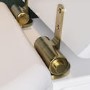 GRADE A1 - Park Royal Wooden Seat & Cover With Brushed Brass Hinge Covers