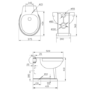 ONLY OPENED - Back to Wall Traditional Toilet with Wooden Soft Close Seat & Brass Hinges - Park Royal
