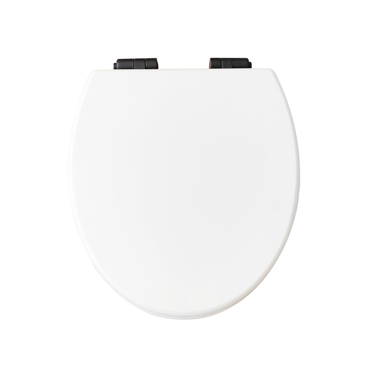 Back to Wall Traditional Toilet with Wooden Soft Close Seat & Black Hinges - Park Royal