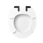 Back to Wall Traditional Toilet with Wooden Soft Close Seat & Black Hinges - Park Royal